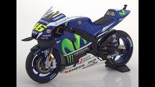 Modelissimo Minichamps Yamaha YZRM1 Valentino Rossi Moto GP 2016 [upl. by Etna]