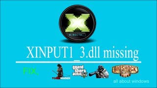 XINPUT13dll missing FIX support all Pc Games [upl. by Asyl]