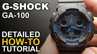 GShock GA 100  Detailed How to Tutorial on Module 5081 [upl. by Ecinahc671]