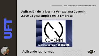 Mantenimiento industrial normas covenin Aplicacion de Mantenimiento [upl. by Uda]