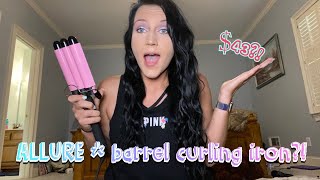 ALLURE 3 Barrel Curling Iron Review ampamp Motivation to never give up on YOUR DREAMS [upl. by Liamsi]