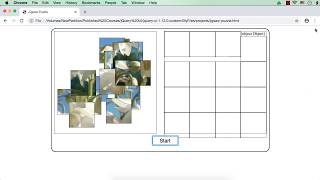 Jigsaw Puzzle using jQuery UI draggable and droppable Interactions Part 3 [upl. by Nitsyrk]