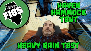 Were glad we did this  Haven Hammock Tent Heavy Rain Test [upl. by Yllek]