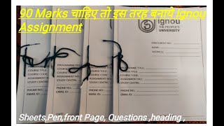 90 Marks चाहिए तो इस तरह बनाए Assignment  How to Make  Prepare Ignou Assignment Handwritten Ignou [upl. by Aitnyc258]