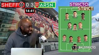 strictostrict Stricto Reaction To MARTINELLIS Goal Sheffield utd 0  3 ARSENAL [upl. by Delmar]