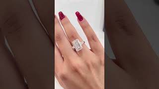 10CT EMERALD CUT LAB DIAMOND RING diamond dimondring engagementring engagement labdiamond ring [upl. by Cutcliffe]