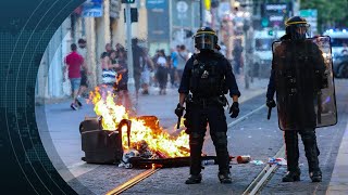 Manifestations en France  une cinquième soirée de tensions [upl. by Ecraep]