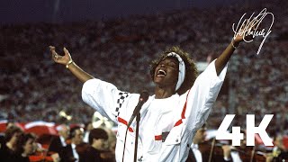 Whitney Houston  National Anthem Star Spangled Banner 4K Remaster [upl. by Darleen]