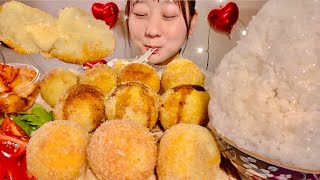 ASMR Cheese Croquettes【Mukbang Eating Sounds】【English subtitles】 [upl. by Marchall430]