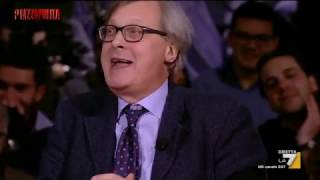 Vittorio Sgarbi imita Virginia Raggi Lho detto a Beppe ma vaffanco Beppe Grillo del cao [upl. by Aiciruam]