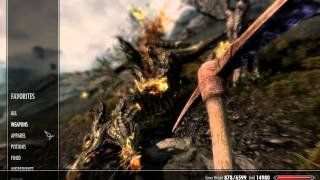 Skyrim Notched Pickaxe one shots Ender Dragon [upl. by Aynos]