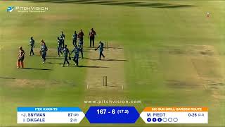 CSA Provincial T20 KnockOut Challenge  ITEC Knights vs Six Gun Grill Garden Route Badgers [upl. by Ettevol543]