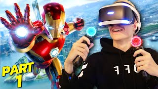 BECOMING IRON MAN IN VIRTUAL REALITY  Marvels Iron Man VR  Part 1 PS4 WalkthroughGameplay [upl. by Hofmann]