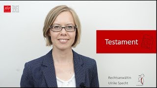 Testament Wie bringt man seinen letzten Willen wirksam zu Papier  Rechtsanwältin Ulrike Specht [upl. by Htidra]