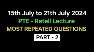 PTE Speaking Retell Lecture Part2 July 2024 Exam Prediction  retell Lecture pte beattheptemax [upl. by Arries394]