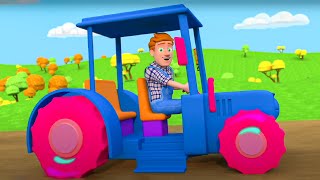 Roues sur le tracteur et autres comptines sur les véhicules pour les enfants [upl. by Montana514]