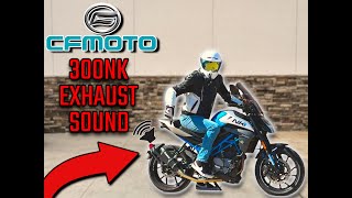 CFMOTO 300NK EXHAUST SOUND USA  BEST EXHAUST CFMOTO 300NK  STOCK VS AFTERMARKET EXHAUST 300NK [upl. by Parris]