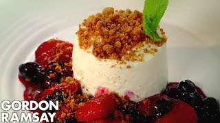 Vanilla Cheesecake with Berry Compote  Gordon Ramsay [upl. by Toomay820]