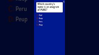 What countrys name is an anagram of PURE [upl. by Ailedua]