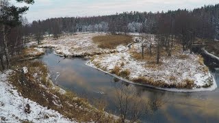 Река Свольна возле деревни Доброплёсы Первый снег River Svolna near Dobroplesy village Firs snow [upl. by Irok]