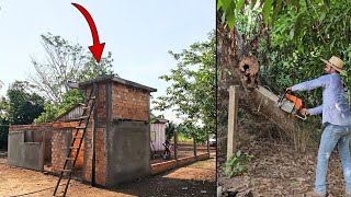 MUITA LUTA NA CONSTRUÇÃO DA NOSSA CASA NA FAZENDA😰 [upl. by Hughett]