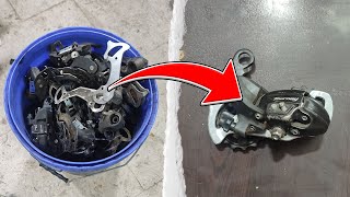 Reviving a Shimano Tourney Rear Derailleur  Trash to Triumph Restoration [upl. by Admana]