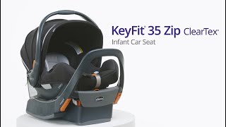 Chicco KeyFit 35 Zip ClearTex Infant Car seat Product Demonstration [upl. by Alihet255]