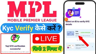 mpl pro me kyc verification kaise kare  mpl pro kyc verification  how to verify kyc in mpl pro [upl. by Minsat311]