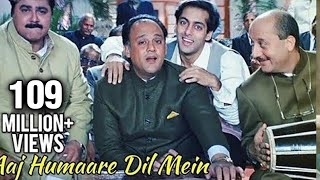 Aaj Humaare Dil Mein  Bollywood Song  Alok Nath Reema Laagu Salman Khan  Hum Aapke Hain Kaun [upl. by Brandie]