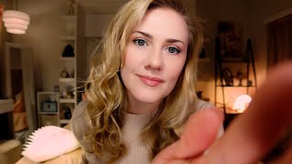 Personal Attention before you fall sleep • ASMR • Soft Spoken • Books Massage Cards [upl. by Alisun893]