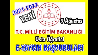 YENİ usta öğretici başvuruları 2021Son Değişikliklerle Usta öğretici başvurusu nasıl yapılır [upl. by Glory]