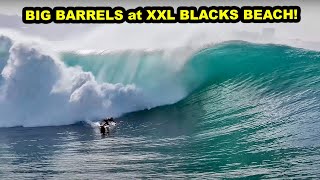 XXL BLACKS BEACH  First Big Swell of El Niño Winter 20232024 [upl. by Gar]