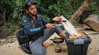 VIVER ASSIM NA NATUREZA  Tem seu preço CHUVA E PEIXE FRITO NA ILHA [upl. by Carney]