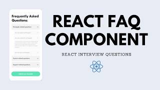 React FAQ Component  React Js Interview Questions  Fronted Interview Experience [upl. by Stillman462]