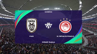 PAOK vs Olympiacos 10112024 Greece Super League PES 2021 [upl. by Sid]