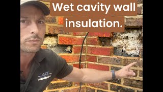 Wet cavity wall insulation causing humidity and damp problems in Brighton Sussex [upl. by Atinuaj]