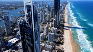 Gold Coast Skyscrapers  Queensland Australia 4K Drone footage [upl. by Ambrosi350]