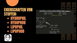 Eigenschaften von Stoffen  hydrophob hydrophil lipophil lipophob Wasser Speiseöl Heptan [upl. by Karee]