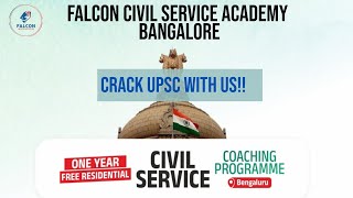 FREE UPSC COACHING IN BANGALORE  Falcon civil service academy [upl. by Paucker118]