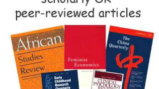 Research Minutes How to Identify Scholarly Journal Articles [upl. by Enaz]