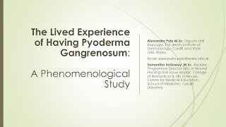 The Lived Experience of Having Pyoderma Gangrenosum [upl. by Aymer]