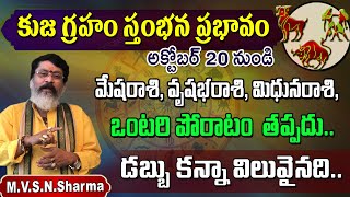 Kuja Stambhana effects on Mesha Rashi Vrushaba Rashi Mithuna Rashi 2024 2025  కుజ స్తంభన ప్రభావం [upl. by Cerallua]