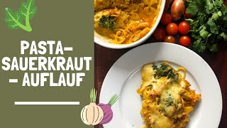 PastaSauerkrautAuflauf  vegan Tolles Alltagsrezept mit Kraut Spinat amp Pasta [upl. by Zeralda514]