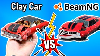 Crash Test  BeamNG Drive VS Clay Car [upl. by Akenet264]