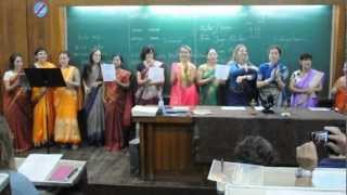 Sanskrit Kirtana Radhikastava by students amp teacher M Elena Sierra Barcelona University [upl. by Mitch226]