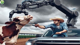 TOO CREATIVE Crazy Mechanical Device Helps American Farmers Catch Wild Cows [upl. by Annet550]