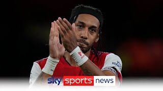 Arsenals PierreEmerick Aubameyang flies to Barcelona as loan move looms [upl. by Ute]