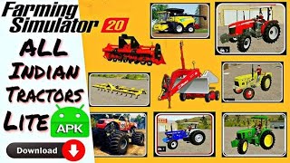 Fs 20 All Indian Tractor Mod  Farming Simulator 20 Indian Tractor Mod  Fs 20 Mod Tochan King 🚜👑 [upl. by Necyrb405]