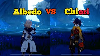 Albedo VS Chiori Damage Comparison [upl. by Nanek]