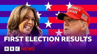 US election First polls close as Trump and Harris pick up early wins  BBC News [upl. by Bora]